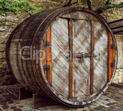 wooden barrel