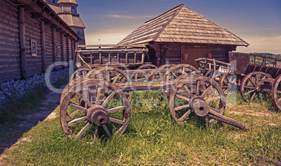 wooden carts