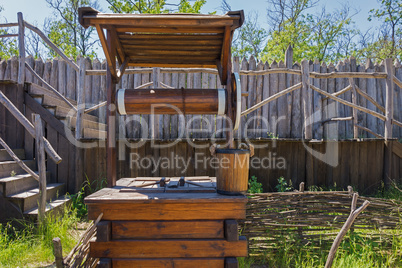 wooden well