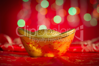 Chinese New Year object gold ingot
