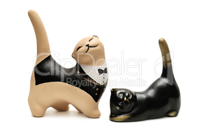 Ceramic figurine cats
