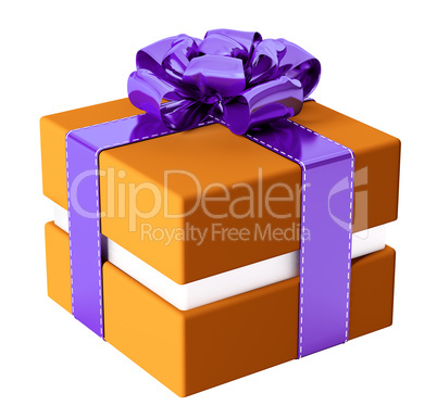 Gift box isolated 3d rendering