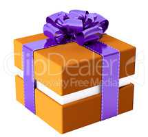 Gift box isolated 3d rendering