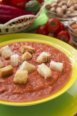 Plate with Gazpacho