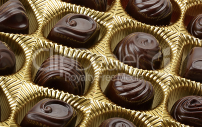 variety of chocolates in box