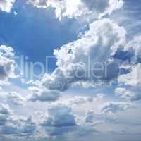 beautiful clouds in blue sky