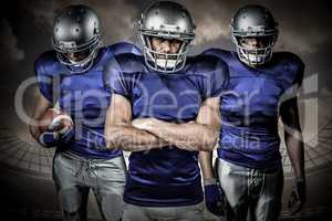 Composite image of american football team