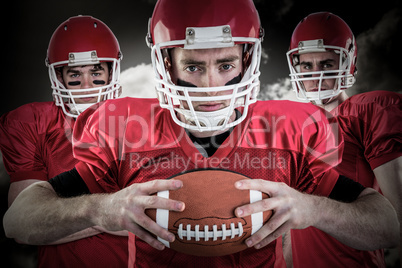 Composite image of american football team