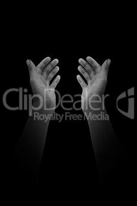 Composite image of hands