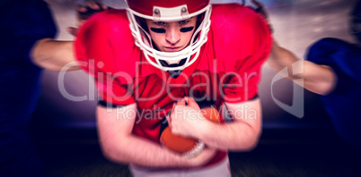 Composite image of american football players