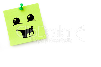 Composite image of laughing face