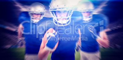 Composite image of american football players