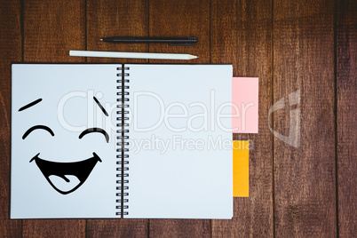 Composite image of smiling face