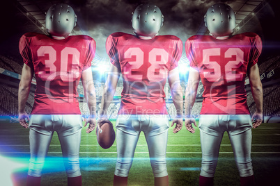 Composite image of american football team