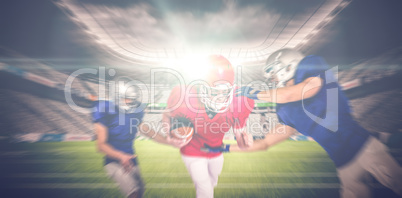 Composite image of american football players