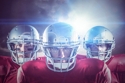 Composite image of american football team