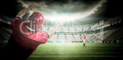 Composite image of american football players