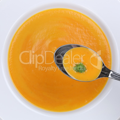 Gesunde Ernährung Karottensuppe essen Karotten Möhren Suppe au
