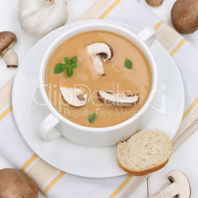 Pilzsuppe gesunde Ernährung Pilz Champignon Pilze Suppe