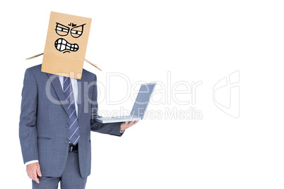 Composite image of anonymous businessman