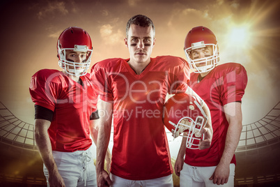 Composite image of american football team