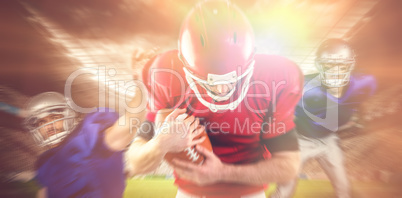 Composite image of american football players