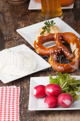 bayerische Spezialitäten auf kleinen Tellern
