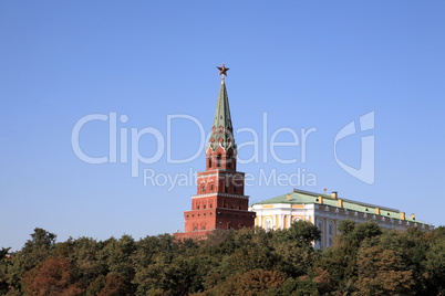 Kremlin Tower on Sky Background