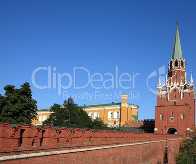 Kremlin tower on sky background