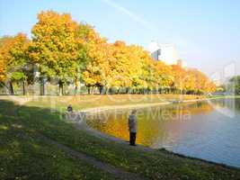 autumn in city park