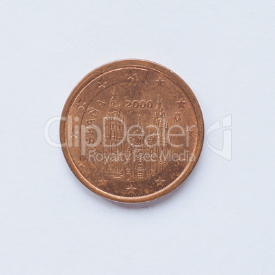 Spanish 2 cent coin
