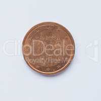 Spanish 2 cent coin