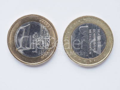 Dutch 1 Euro coin