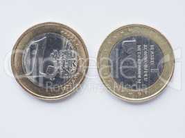 Dutch 1 Euro coin