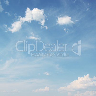 Blue sky with white clouds background