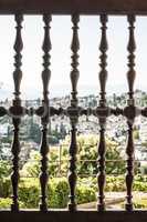 Wooden ornamental lattice window