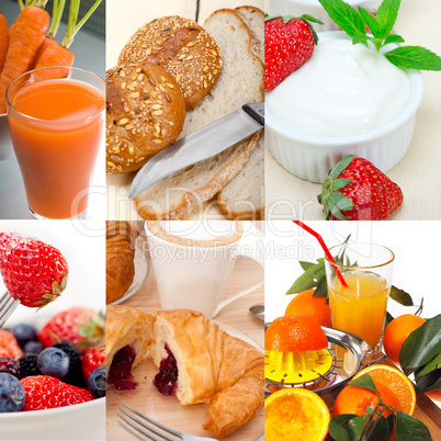ealthy vegetarian breakfast collage