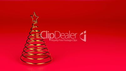 Gold spiral Christmas tree