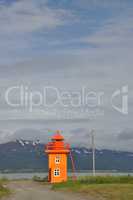 Leuchtturm von Svalbarðseyri bei Akureyri, Island