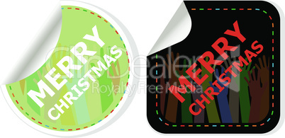 Merry Christmas - unique xmas design element. Great design element for congratulation cards, banners and flyers. Happy new year