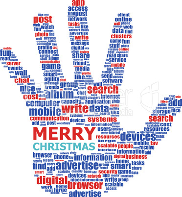 Merry Christmas - unique xmas design element. Great design element for congratulation cards, banners and flyers. Happy new year