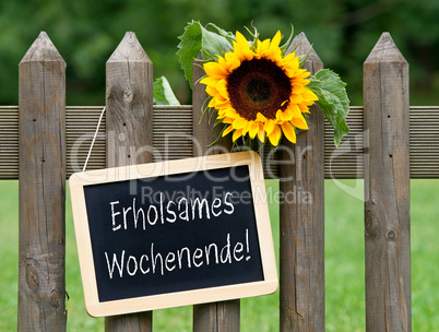 Erholsames Wochenende