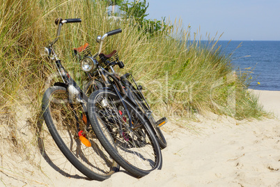 Two Bikes at the Summer Beach