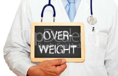 Overweight - Doctor with chalkboard