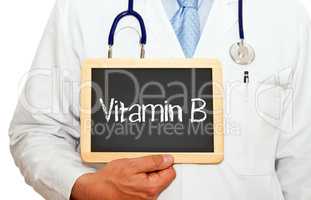 Vitamin B - Doctor with chalkboard