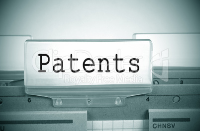 Patents Folder Register Index