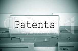 Patents Folder Register Index