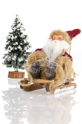 Miniature of Santa Claus on sleigh