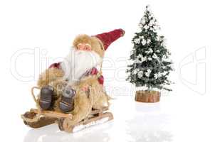 Miniature of Santa Claus on sleigh