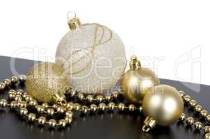 Golden christmas ball